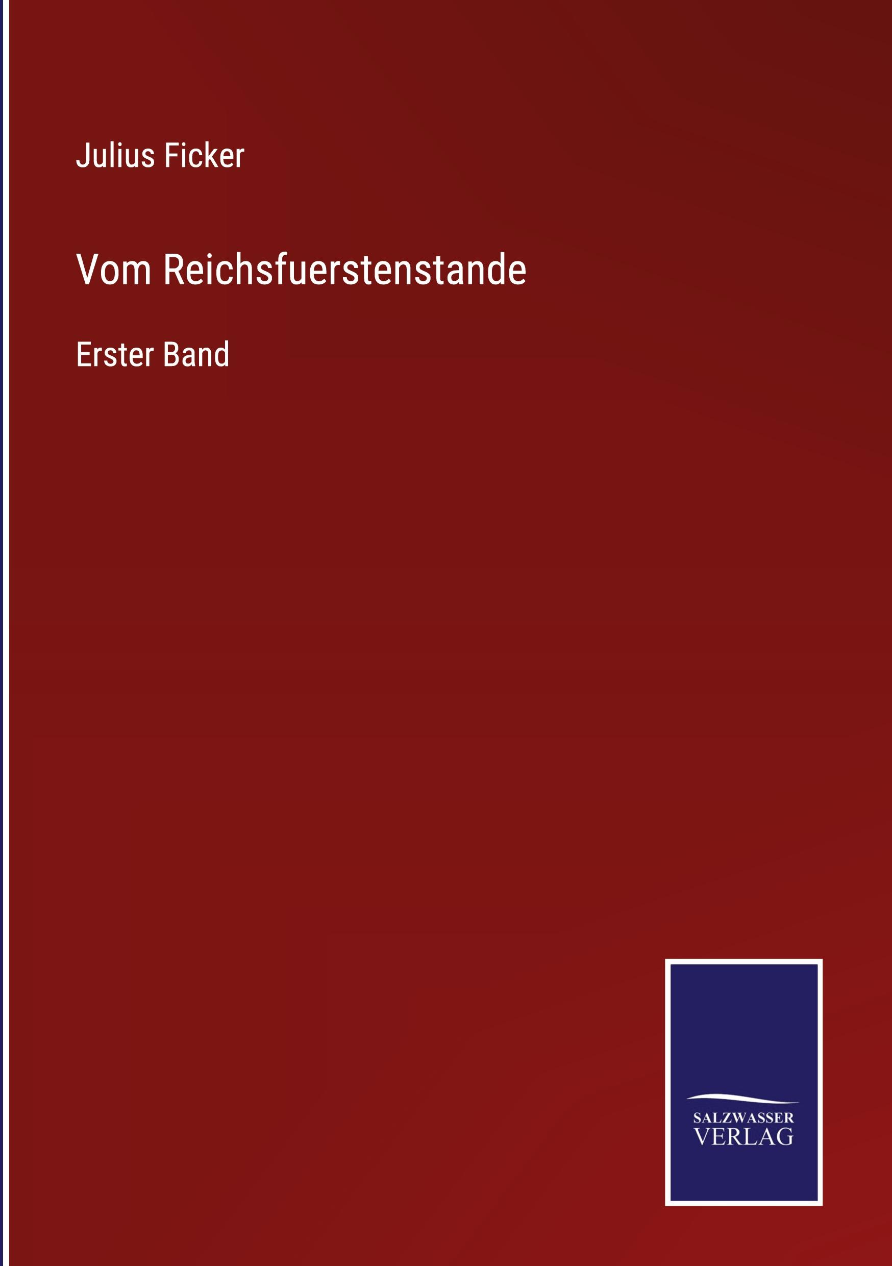 Vorderes Coverbild Vom Reichsfuerstenstande