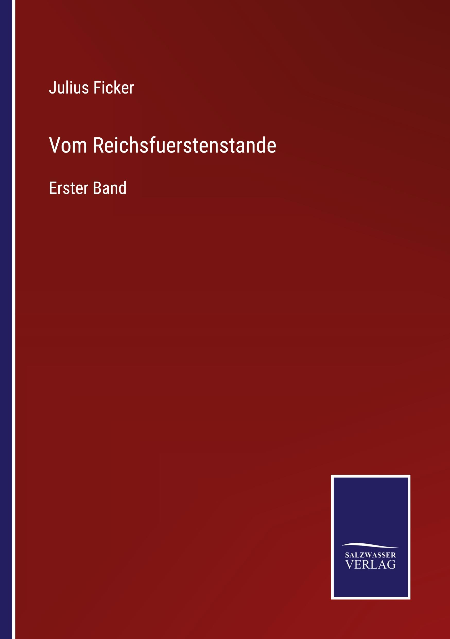 Vorderes Coverbild Vom Reichsfuerstenstande