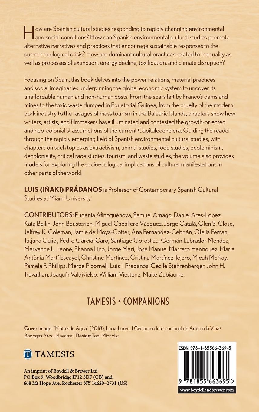 Rückseitencover A Companion to Spanish Environmental Cultural Studies
