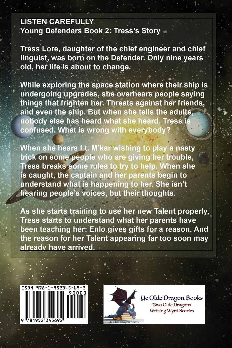 Rückseitencover Listen Carefully. Young Defenders Book 2