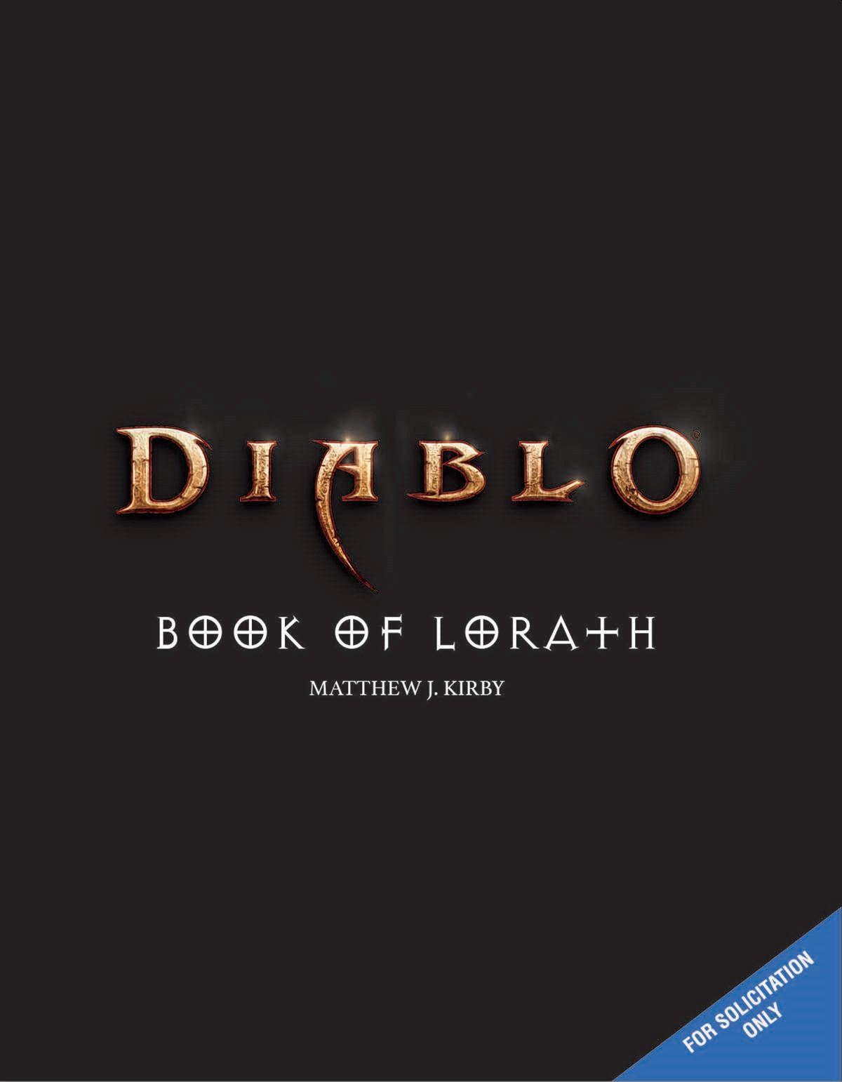 Vorderes Coverbild Diablo: Book of Lorath