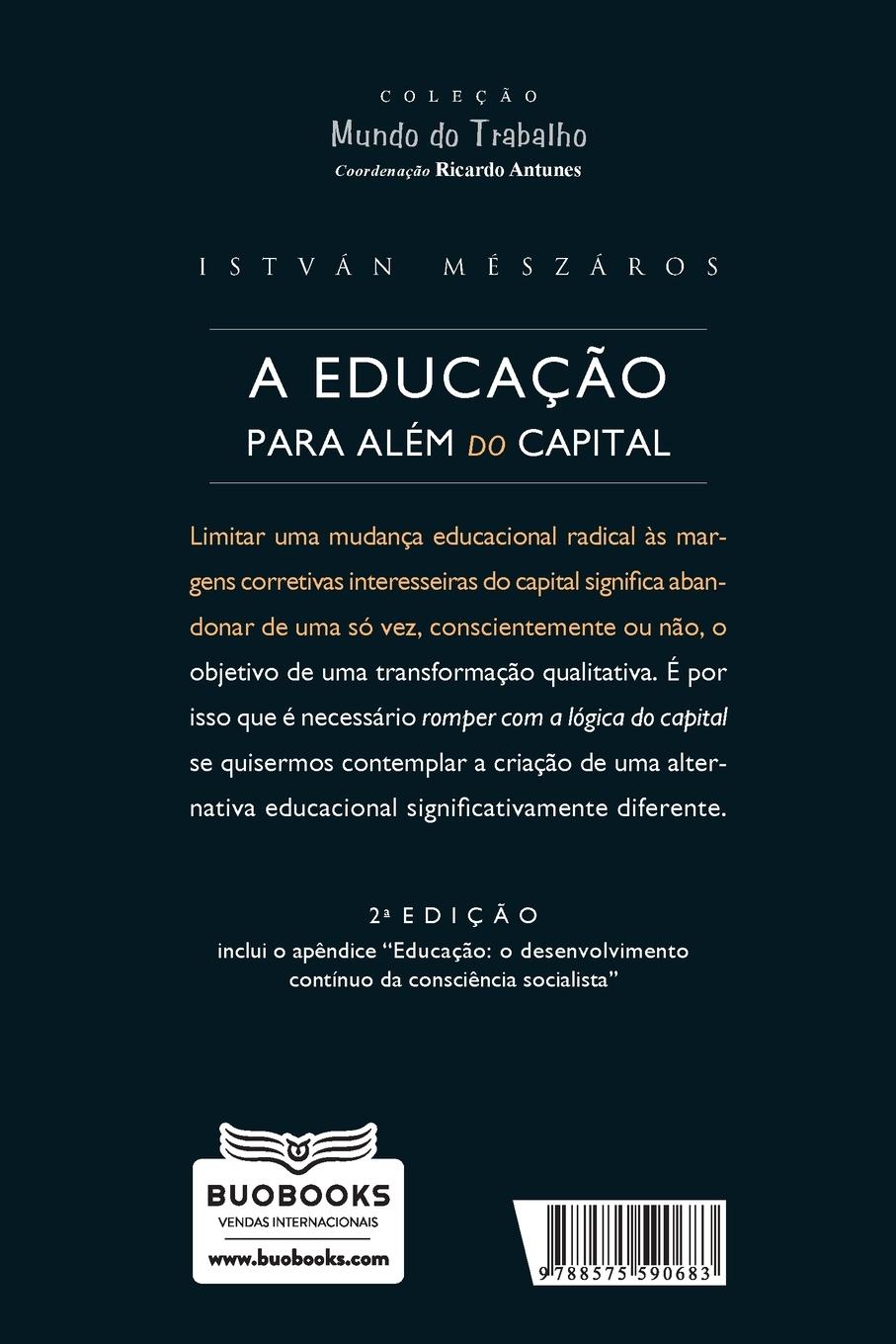 Rückseitencover A educação para além do capital