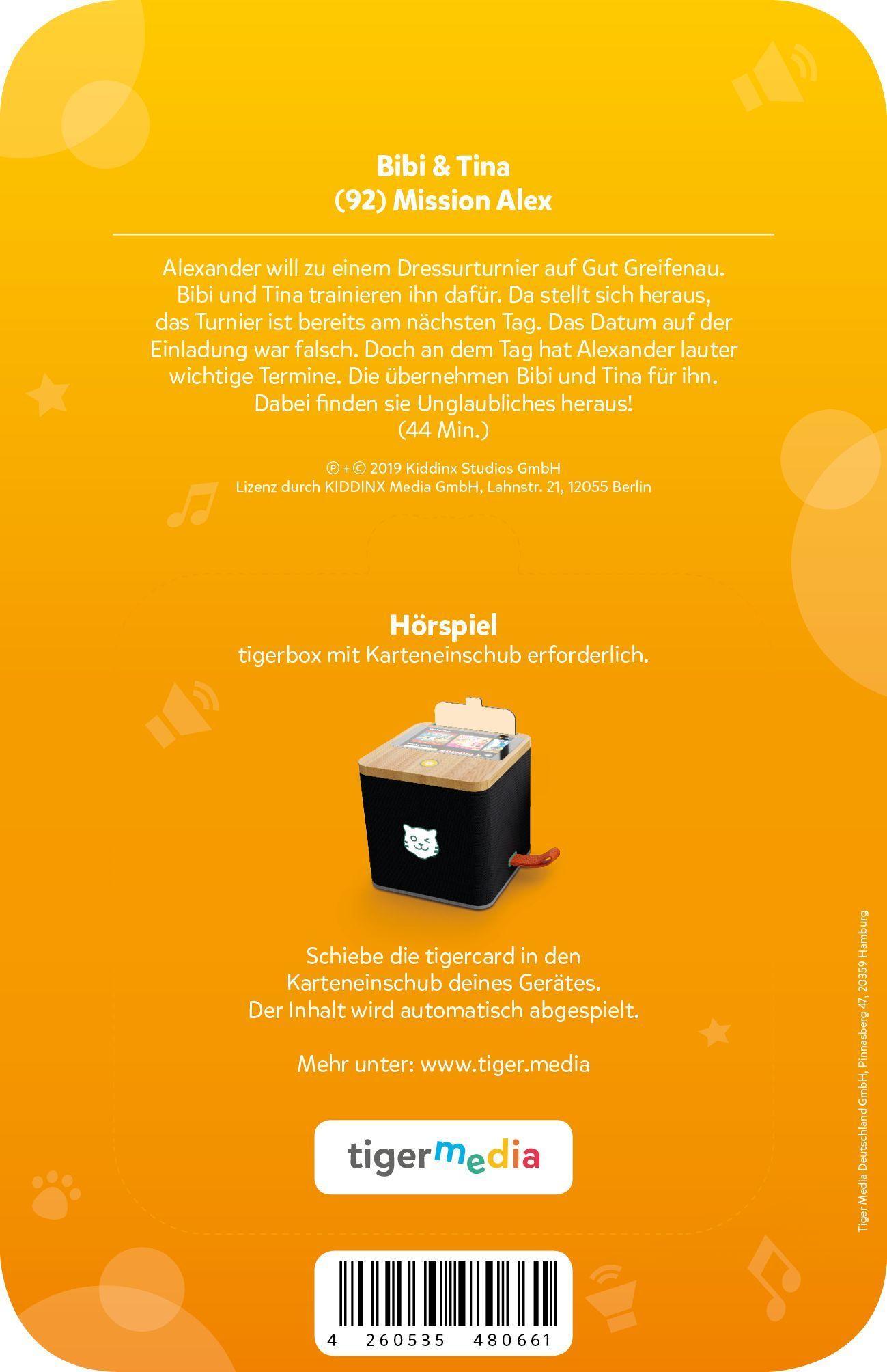 Beispielinhalt (Bild) tigercard - Bibi & Tina - Folge 92: Mission Alex