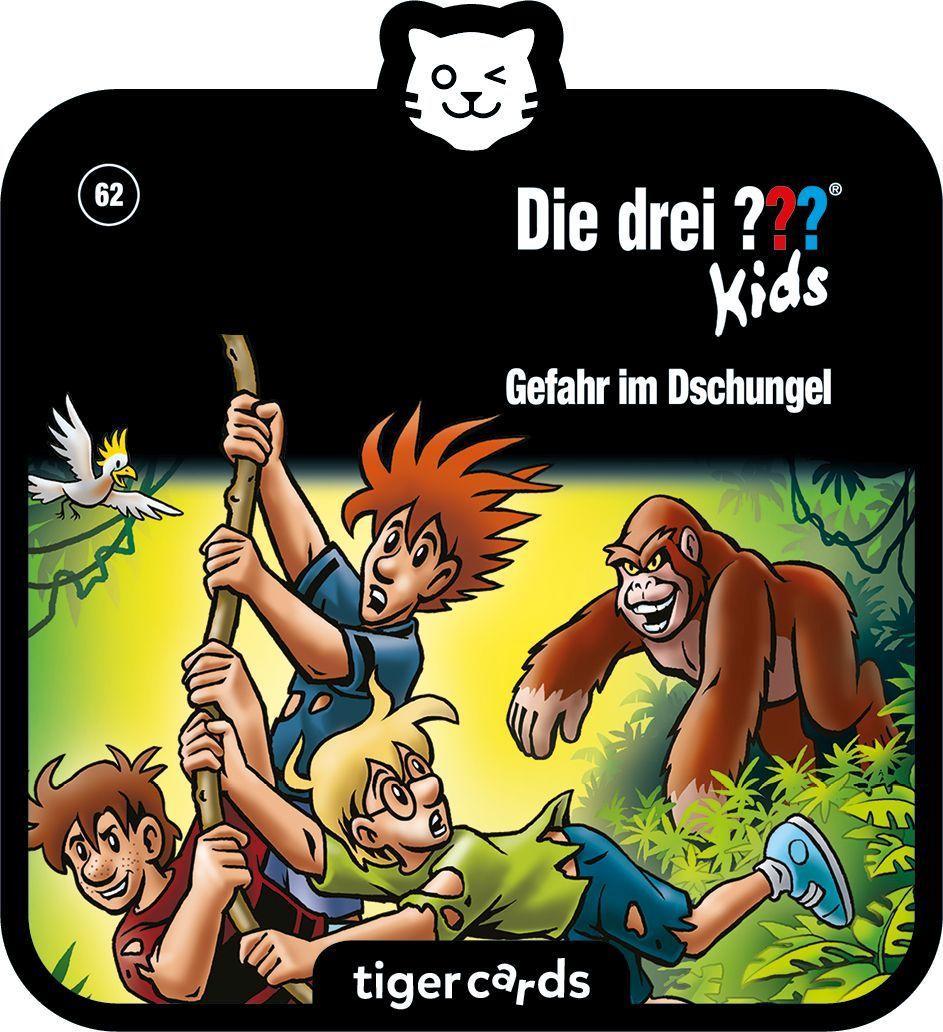 Vorderes Coverbild tigercard - Die drei ??? Kids - Folge 62: Gefahr im Dschungel
