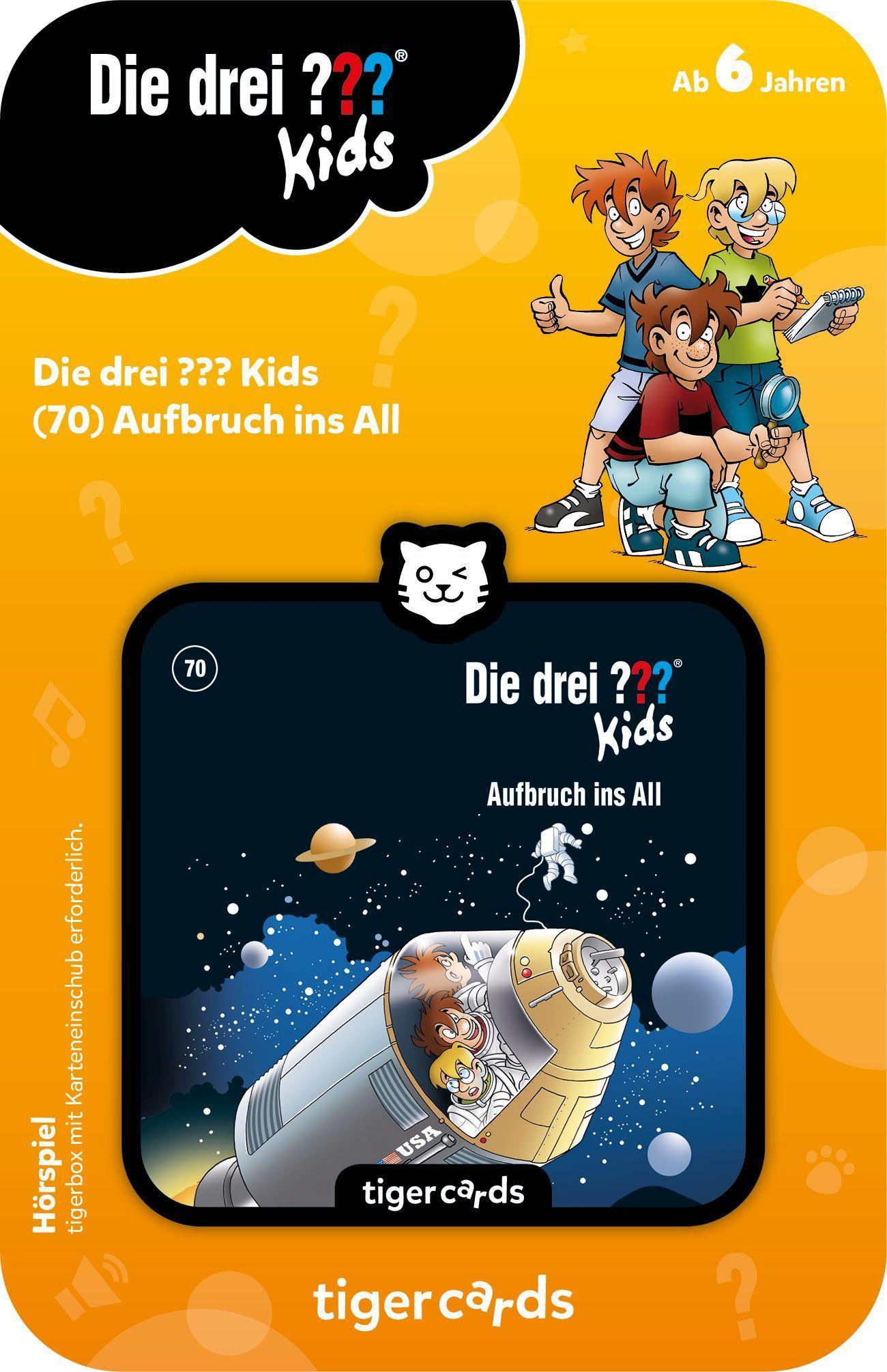 Beispielinhalt (Bild) tigercard - Die drei ??? Kids - Folge 70: Aufbruch ins All