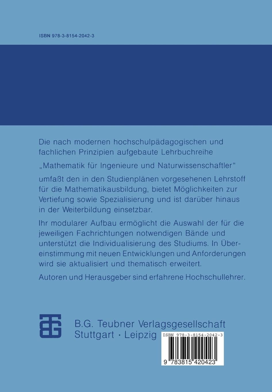 Rückseitencover Integralrechnung für Funktionen mit mehreren Variablen