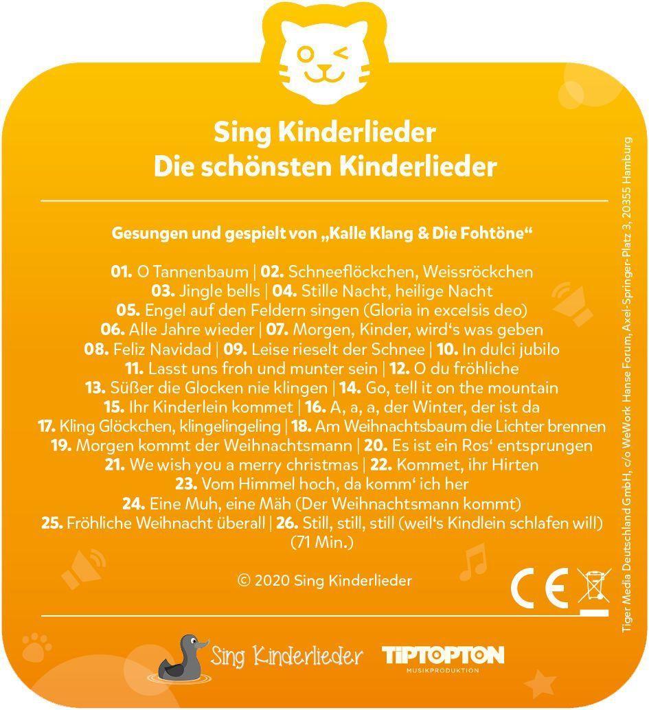 Beispielinhalt (Bild) tigercard - Sing Kinderlieder - Die schönsten Weihnachtslieder