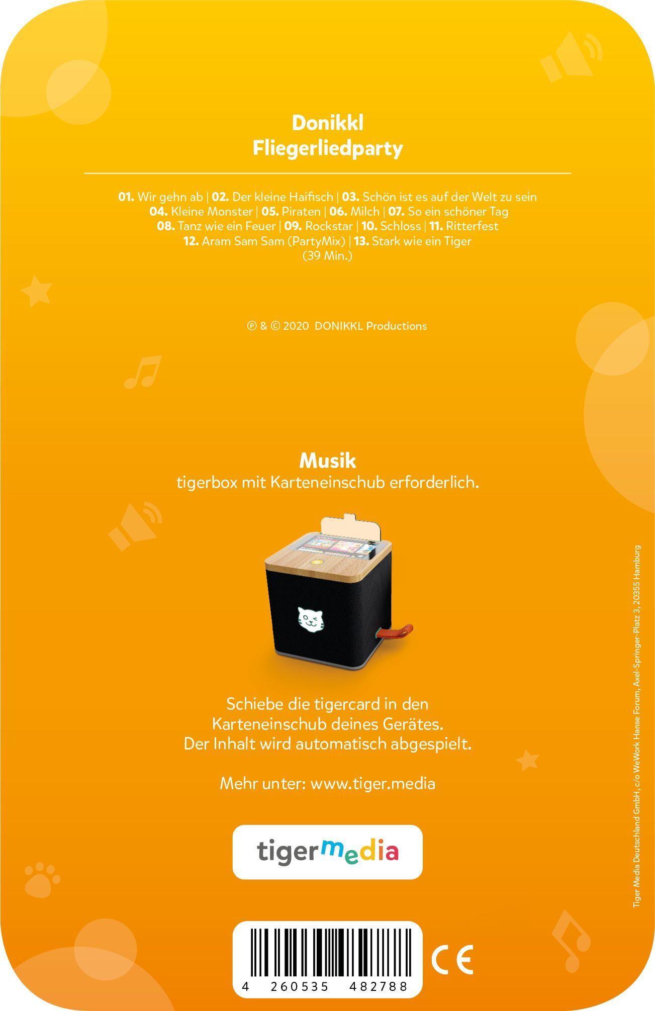 Beispielinhalt (Bild) tigercard - Donikkl - Fliegerliedparty