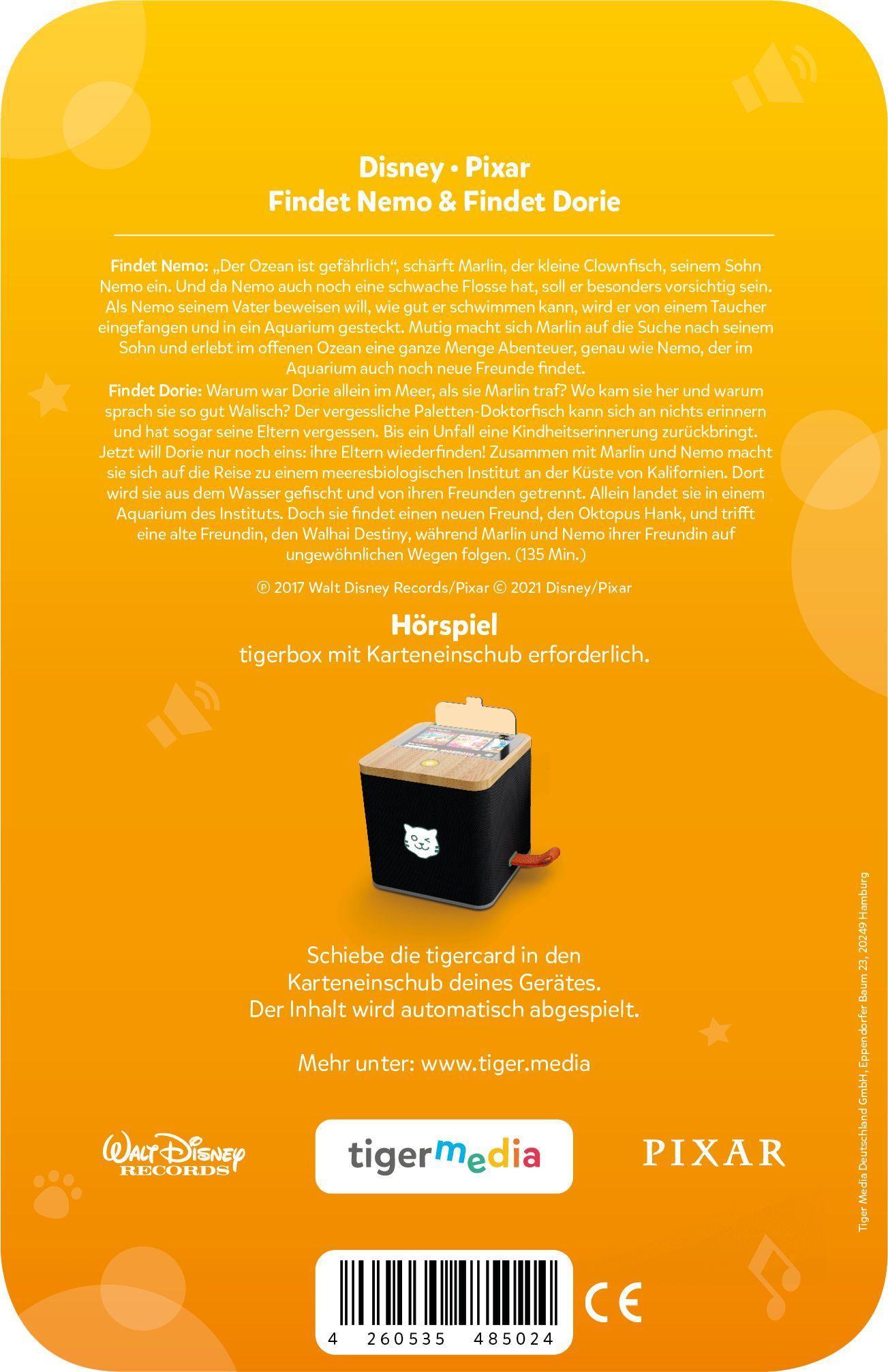 Beispielinhalt (Bild) tigercard - Disney - Findet Nemo / Findet Dorie