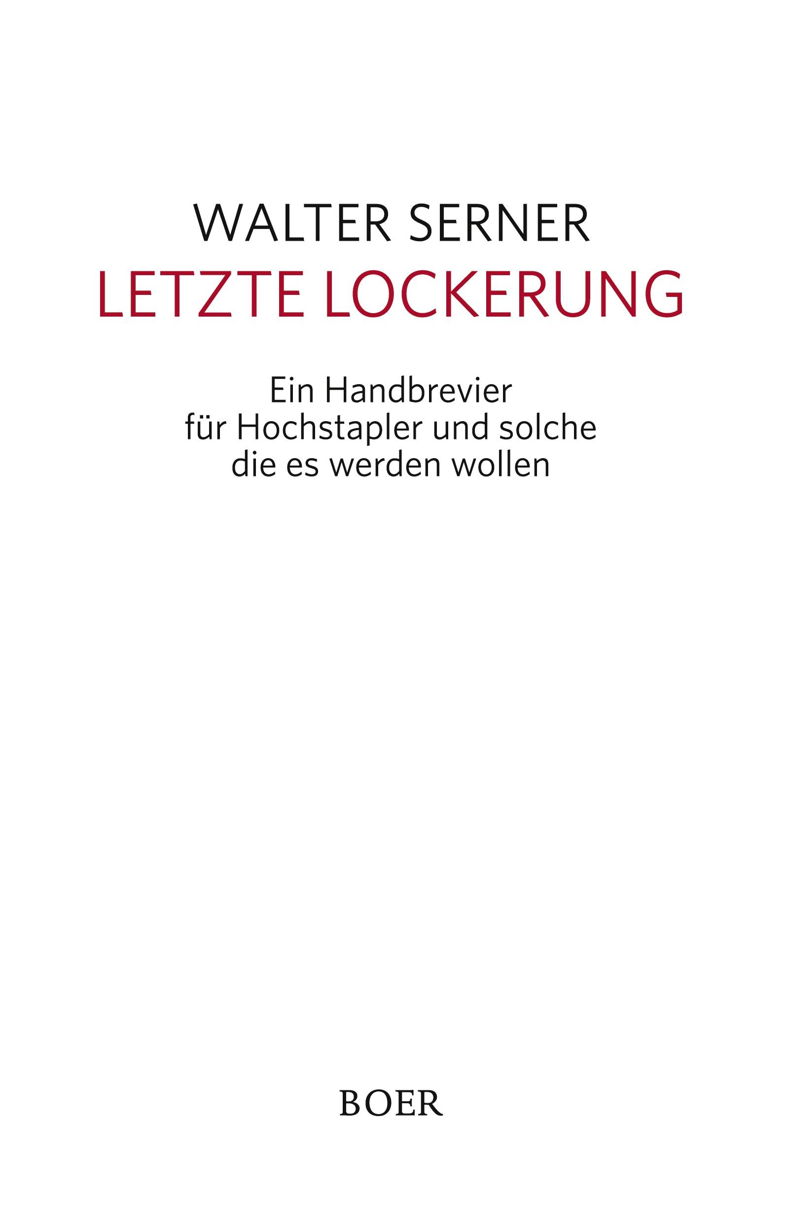 Vorderes Coverbild Letzte Lockerung