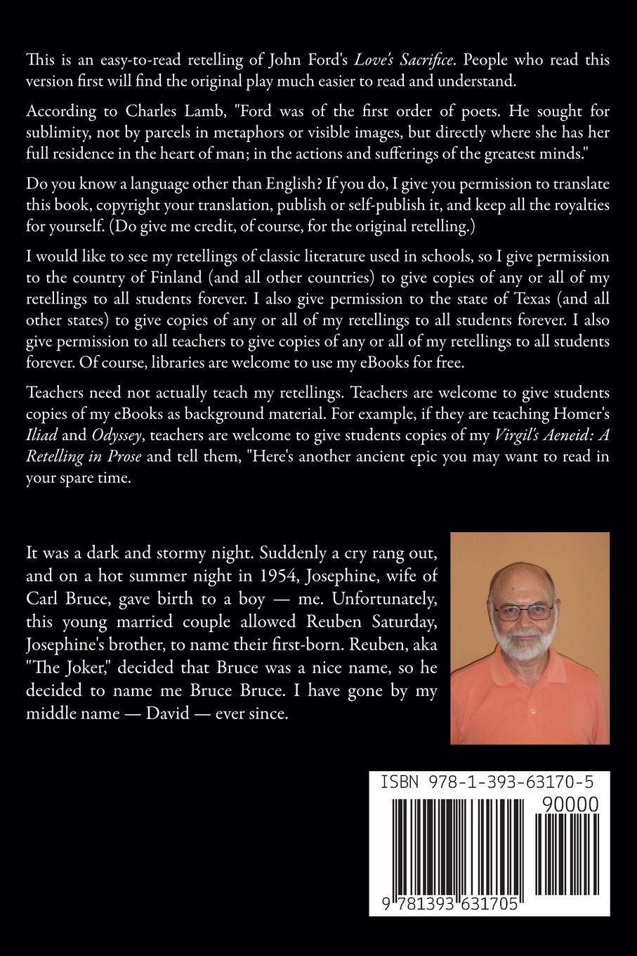 Rückseitencover John Ford's Love's Sacrifice