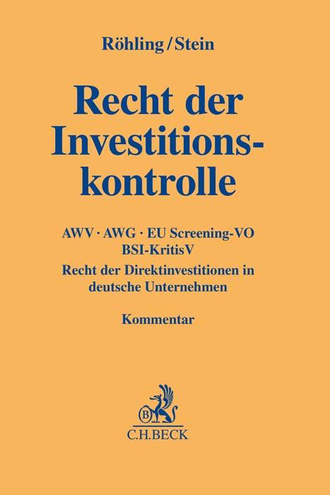 Vorderes Coverbild Recht der Investitionskontrolle