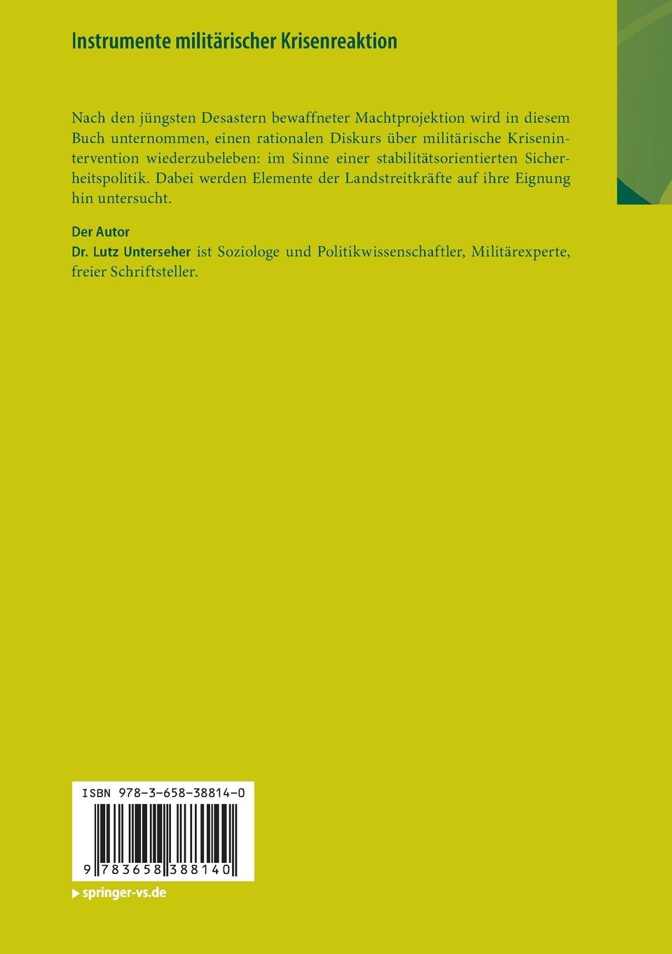 Rückseitencover Instrumente militärischer Krisenreaktion