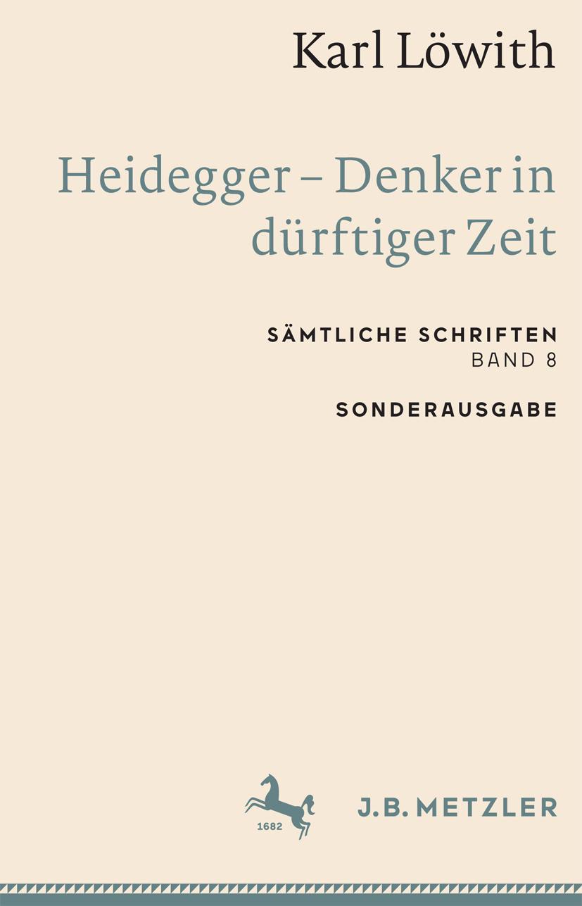 Vorderes Coverbild Karl Löwith: Heidegger - Denker in dürftiger Zeit