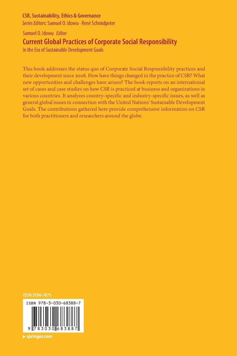 Rückseitencover Current Global Practices of Corporate Social Responsibility
