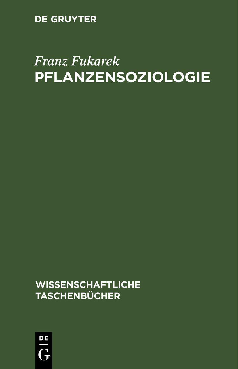 Vorderes Coverbild Pflanzensoziologie