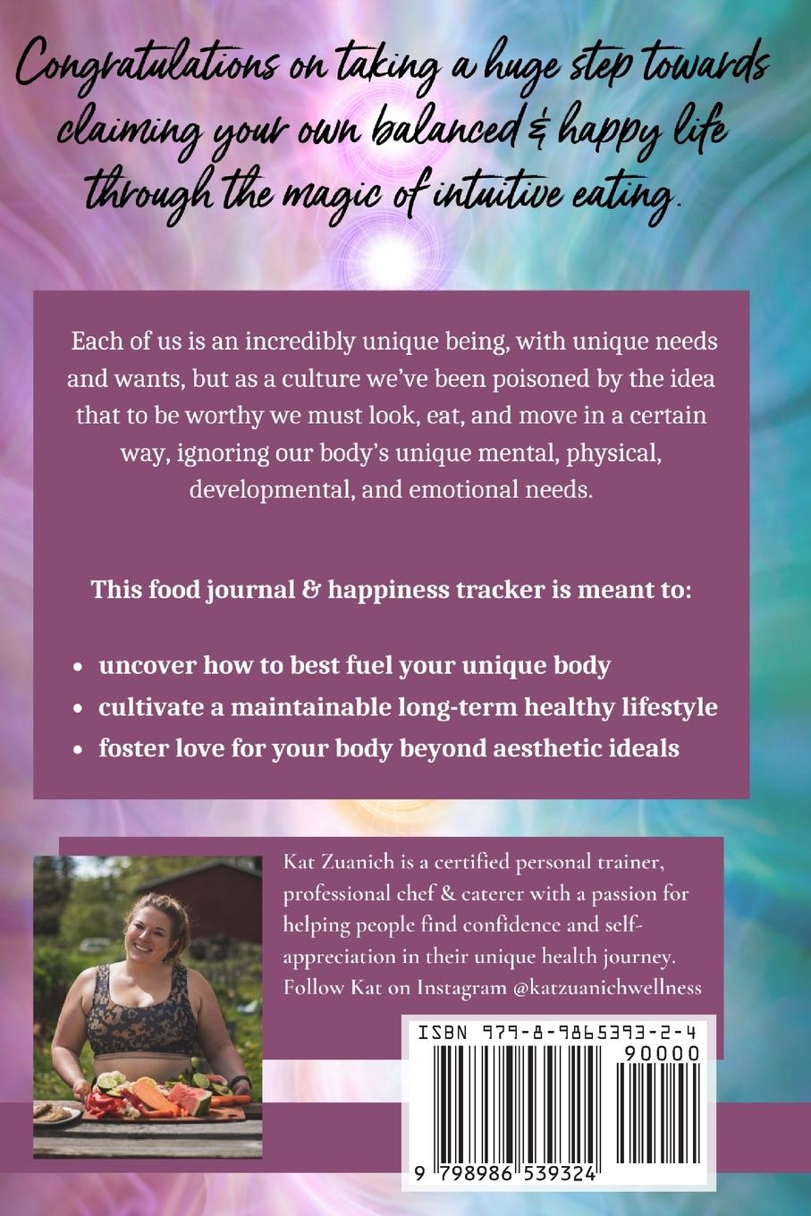 Rückseitencover Intuitive Eating for a Balanced Happy Life