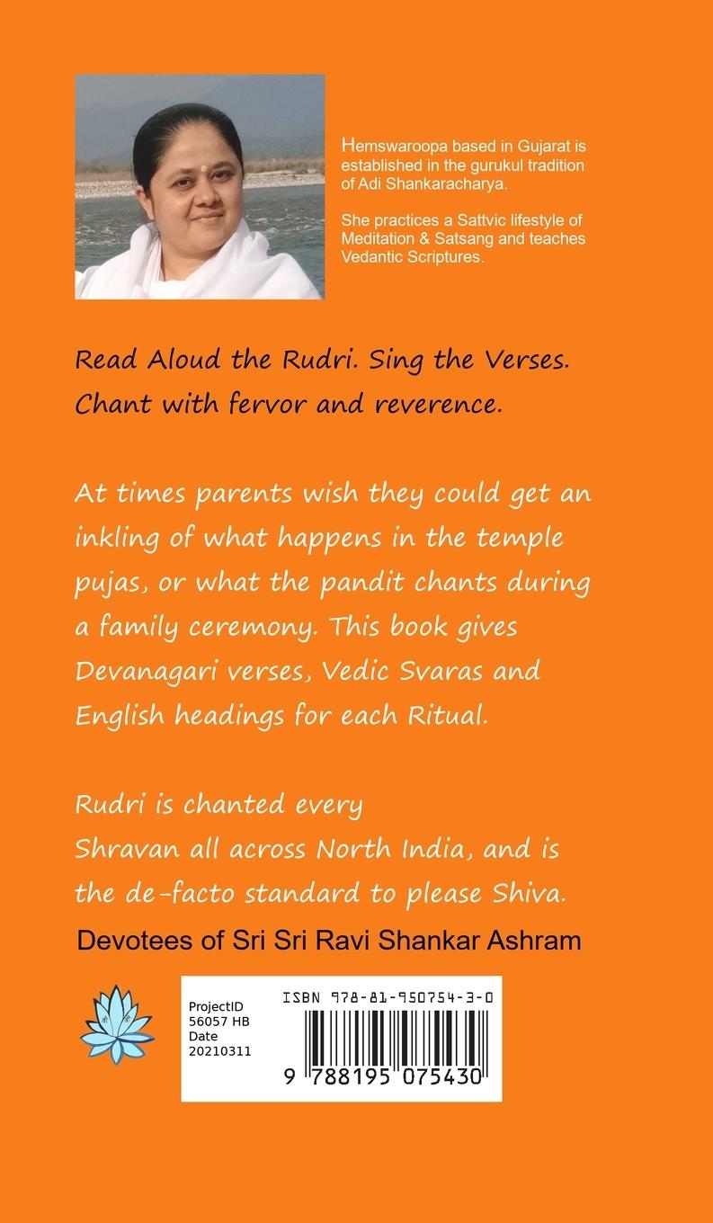 Rückseitencover Rudra Puja North Indian Rudrashtadhyayi