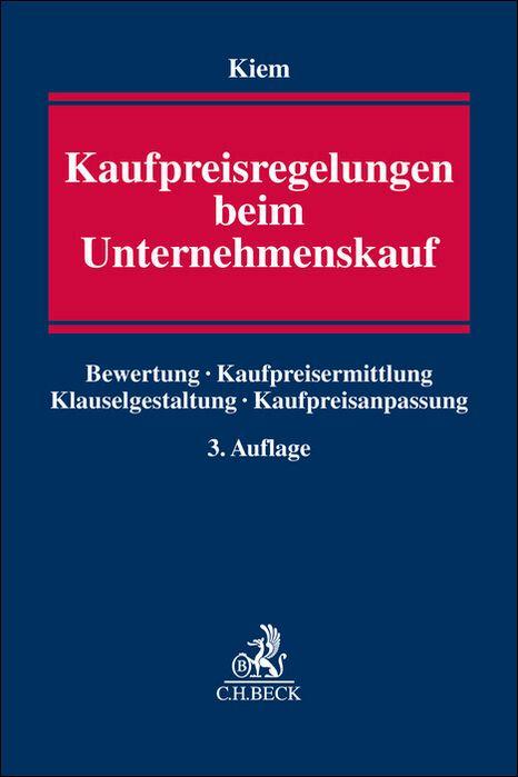 Vorderes Coverbild Kaufpreisregelungen beim Unternehmenskauf