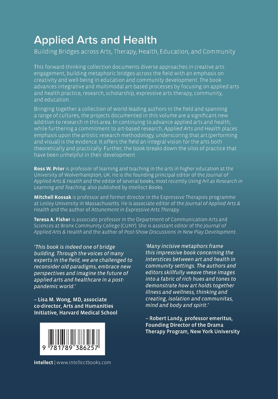 Rückseitencover Applied Arts and Health