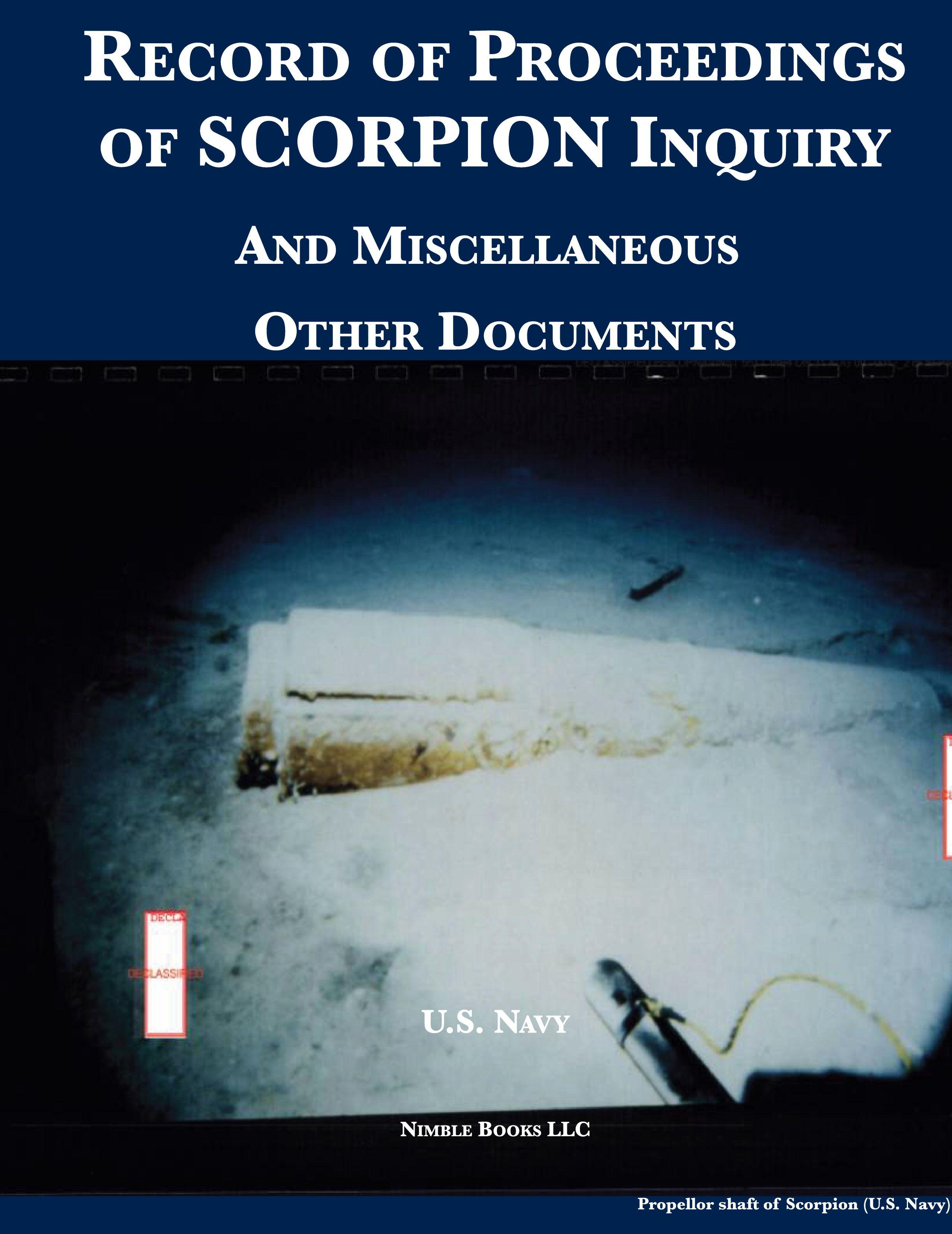 Vorderes Coverbild Record of Proceedings of SCORPION Inquiry