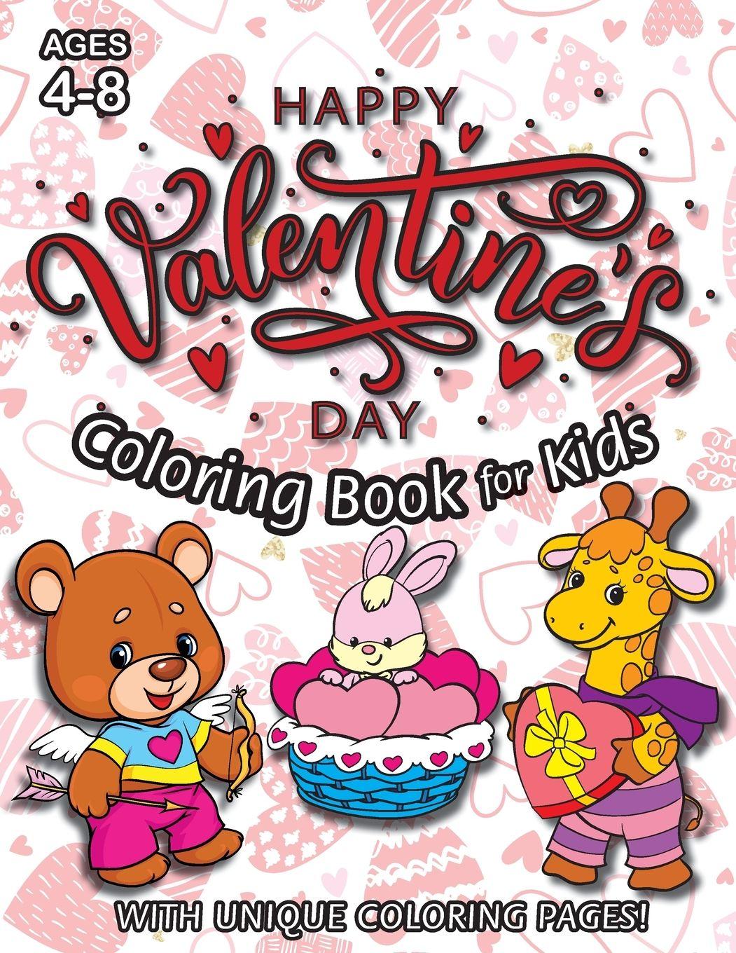 Vorderes Coverbild Happy Valentine's Day Coloring Book for Kids
