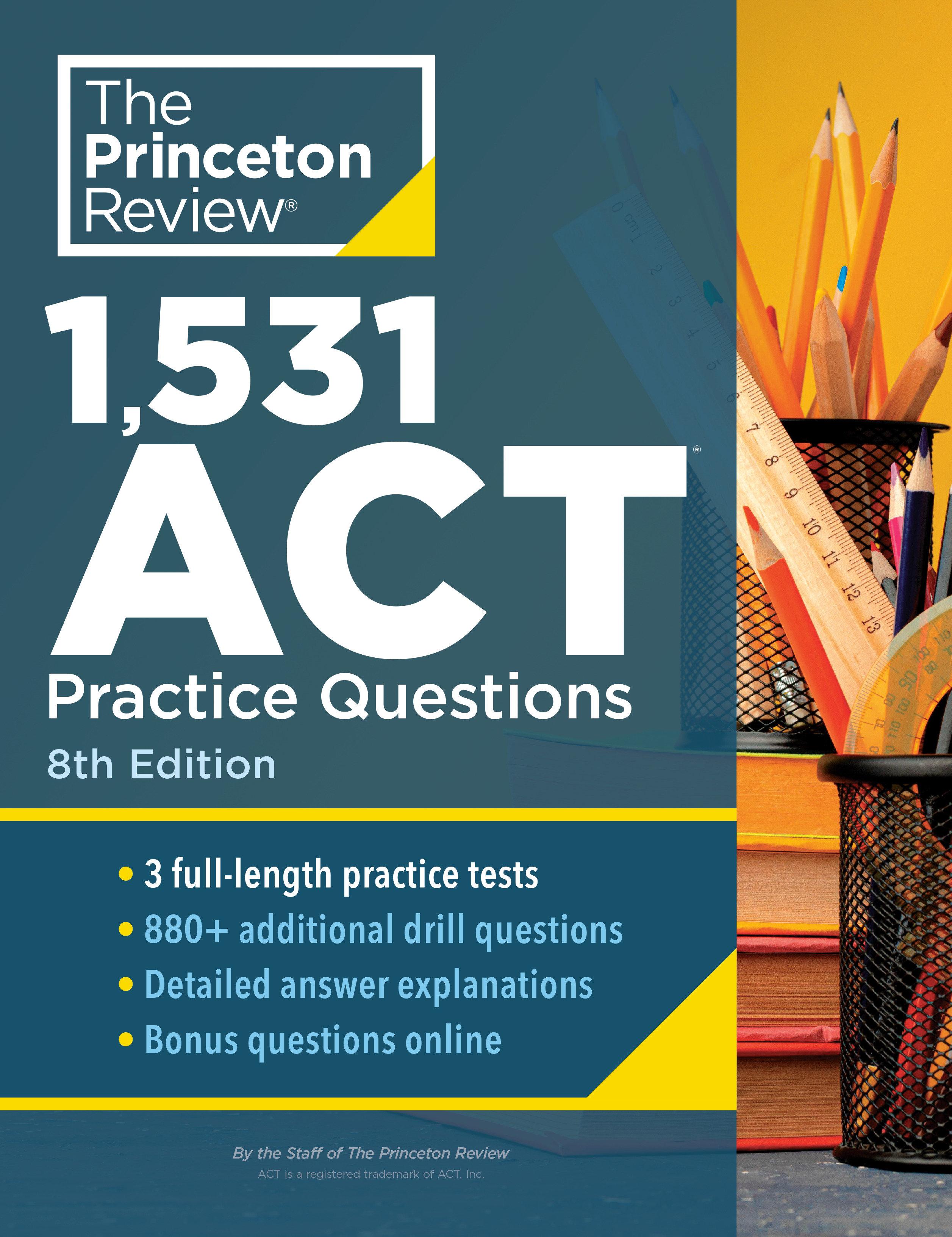Vorderes Coverbild 1,531 ACT Practice Questions, 8th Edition