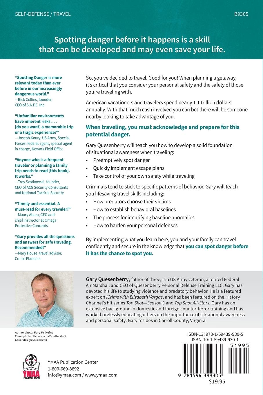 Rückseitencover Spotting Danger for Travelers