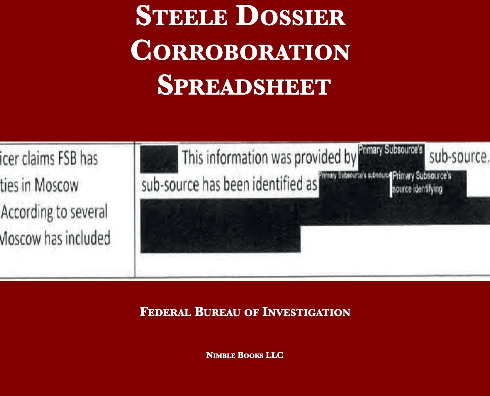 Vorderes Coverbild Steele Dossier Corroboration Spreadsheet