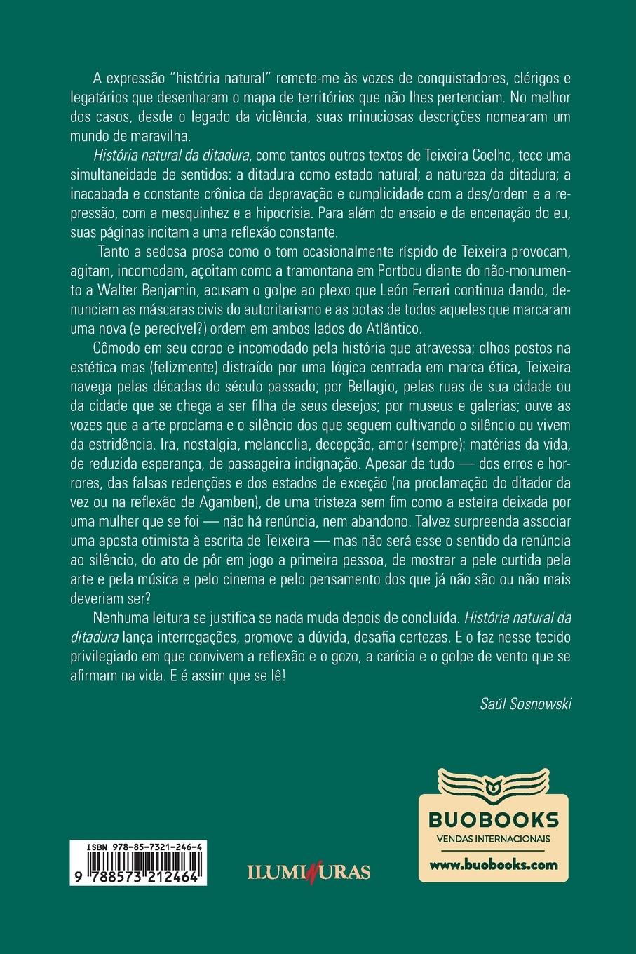 Rückseitencover História natural da ditadura