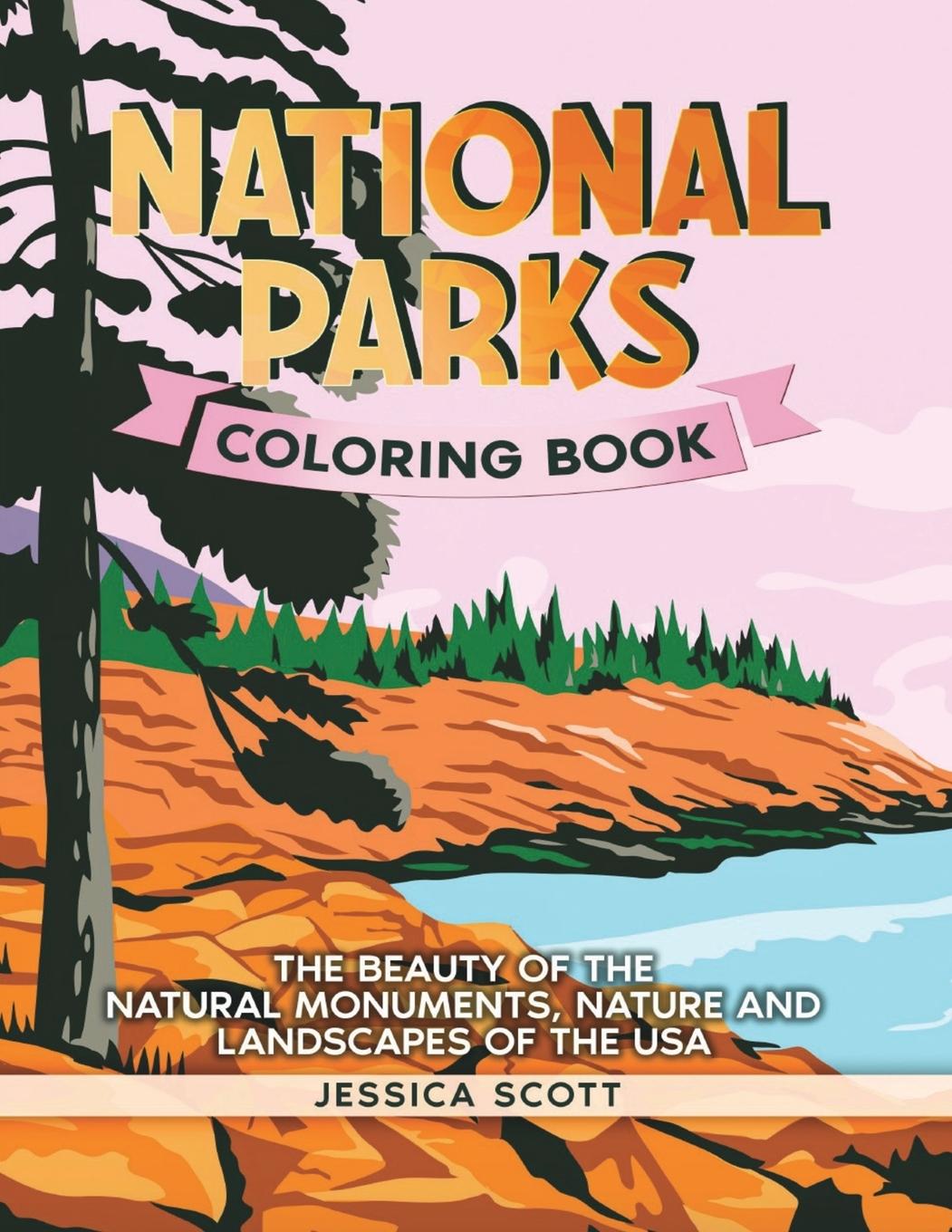 Vorderes Coverbild National Parks Coloring Book