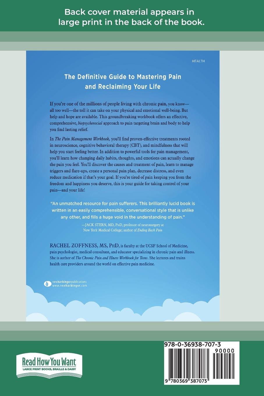 Rückseitencover The Pain Management Workbook