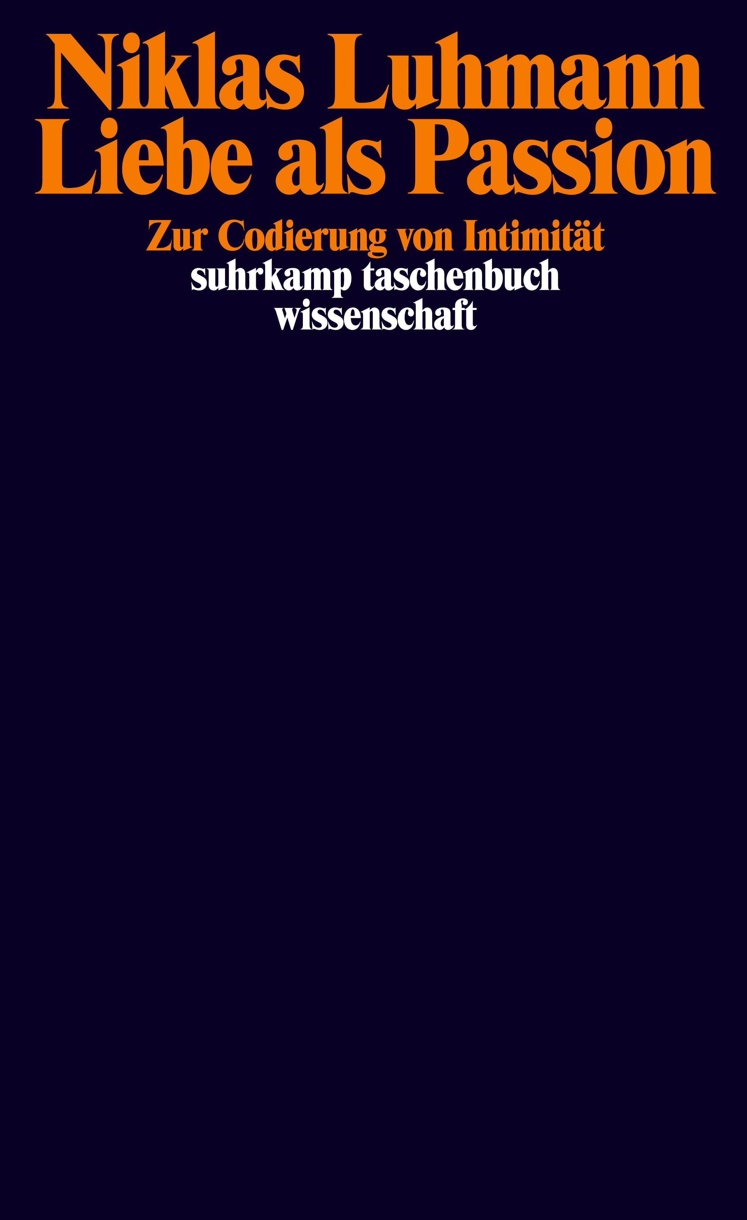 Vorderes Coverbild Liebe als Passion