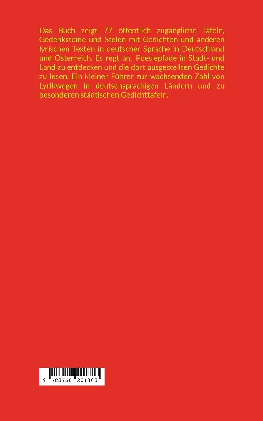 Rückseitencover Stadt der Gedichte