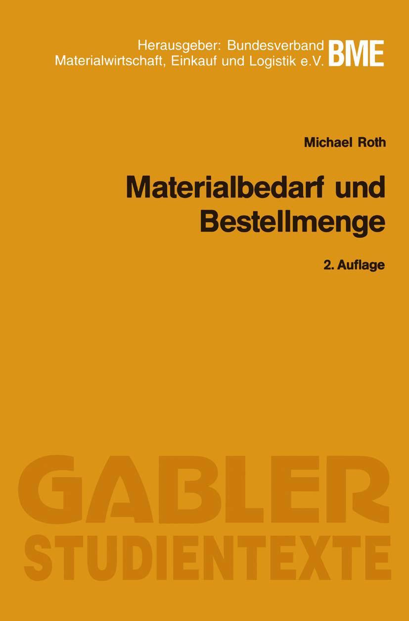 Vorderes Coverbild Materialbedarf und Bestellmenge