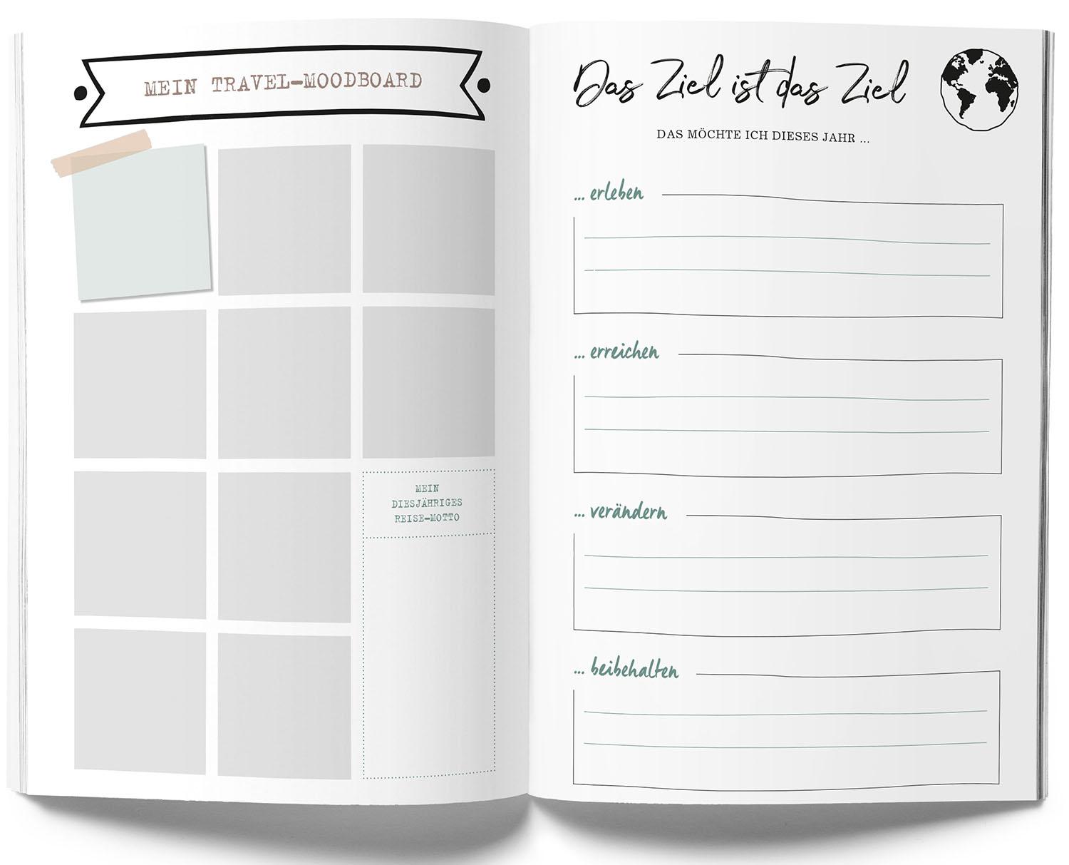 Beispielinhalt (Bild) GuideMe Reisetagebuch Travel Memories "Mein Jahr"