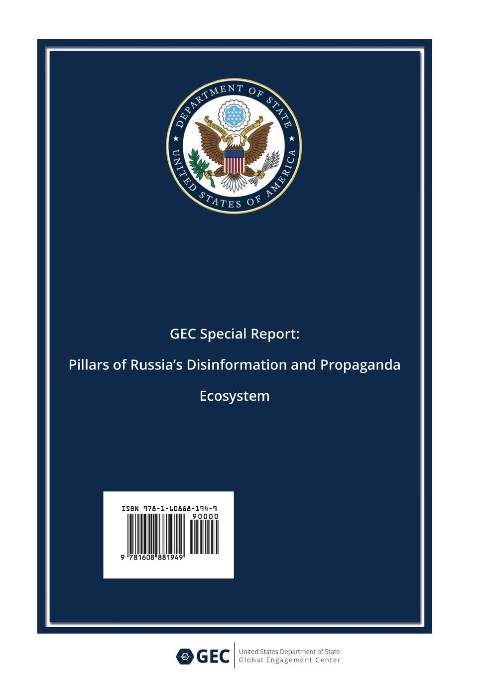 Rückseitencover Pillars of Russia's Disinformation and Propaganda Ecosystem