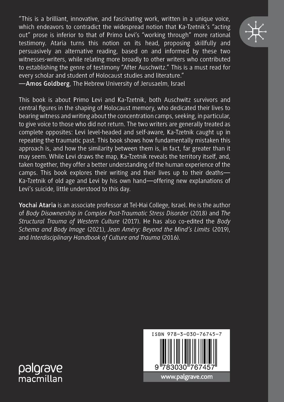 Rückseitencover Primo Levi and Ka-Tzetnik