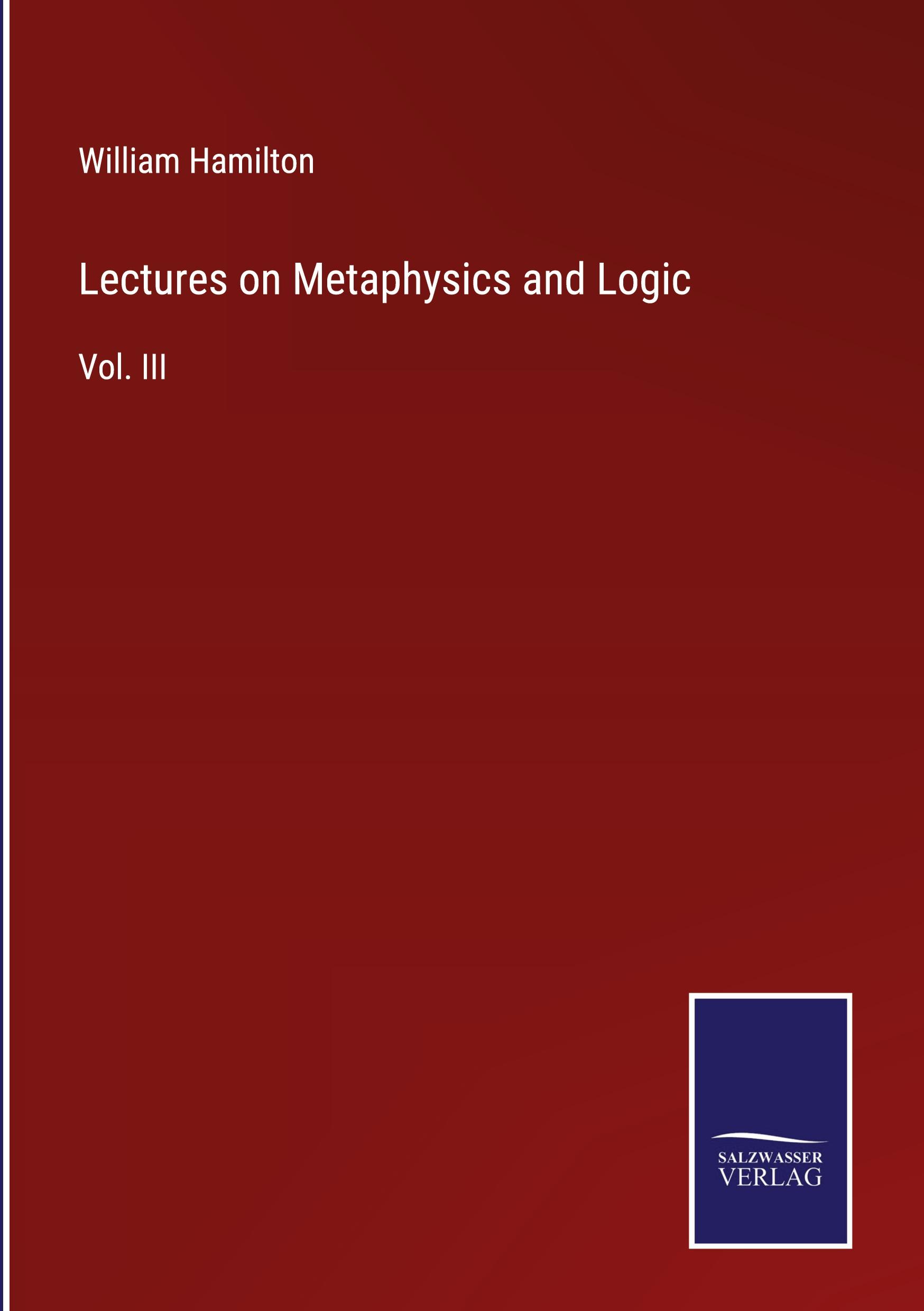 Vorderes Coverbild Lectures on Metaphysics and Logic