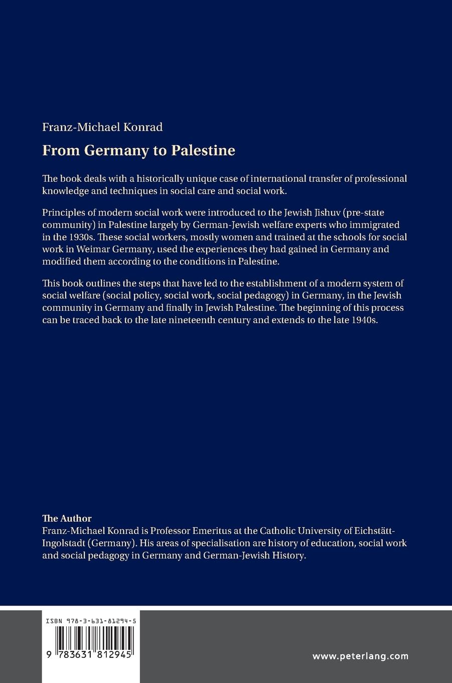 Rückseitencover From Germany to Palestine