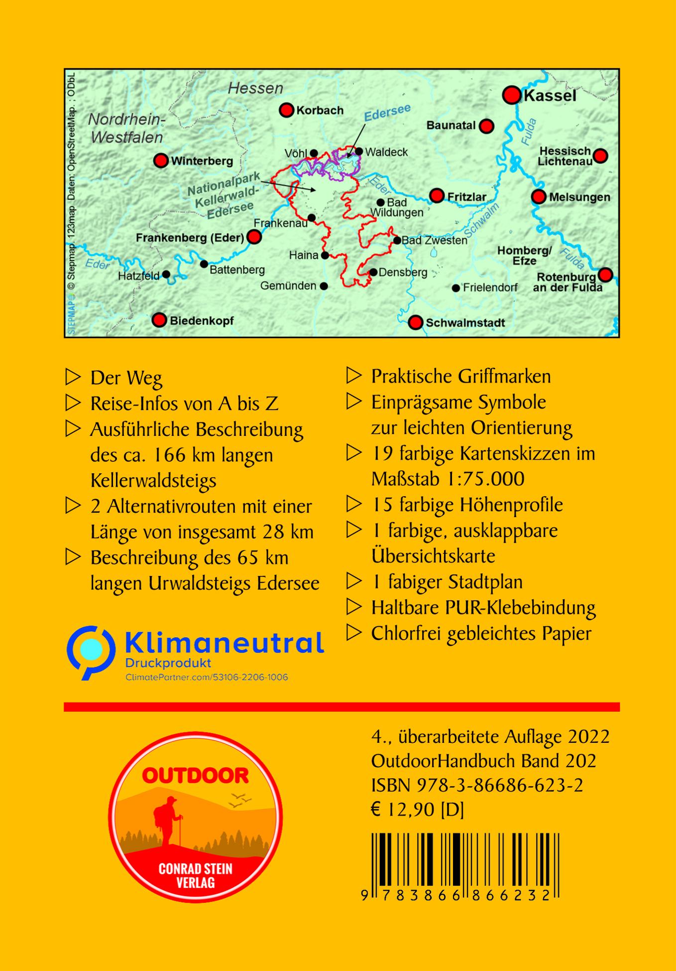 Rückseitencover Kellerwaldsteig mit Urwaldsteig Edersee