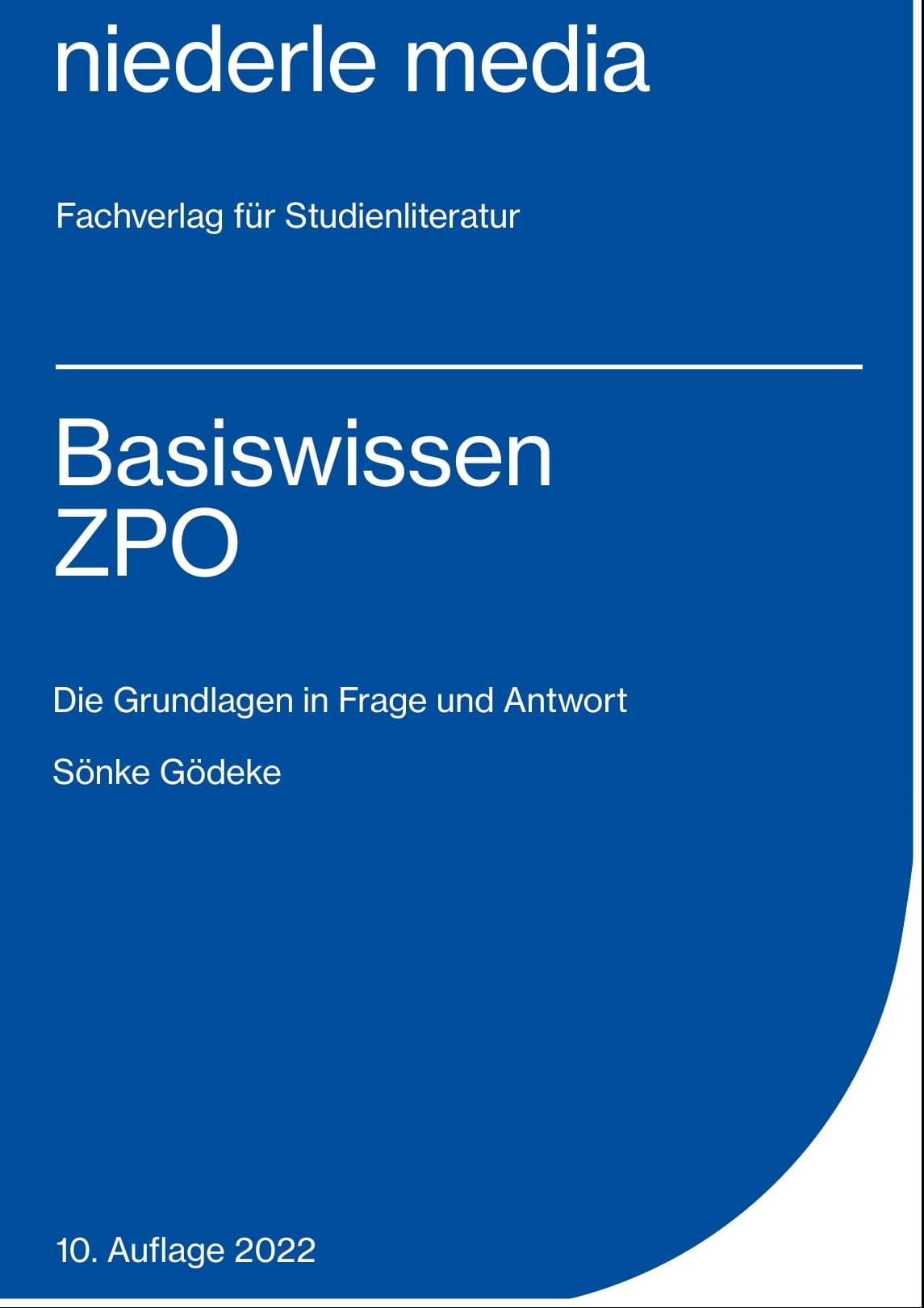 Vorderes Coverbild Basiswissen ZPO