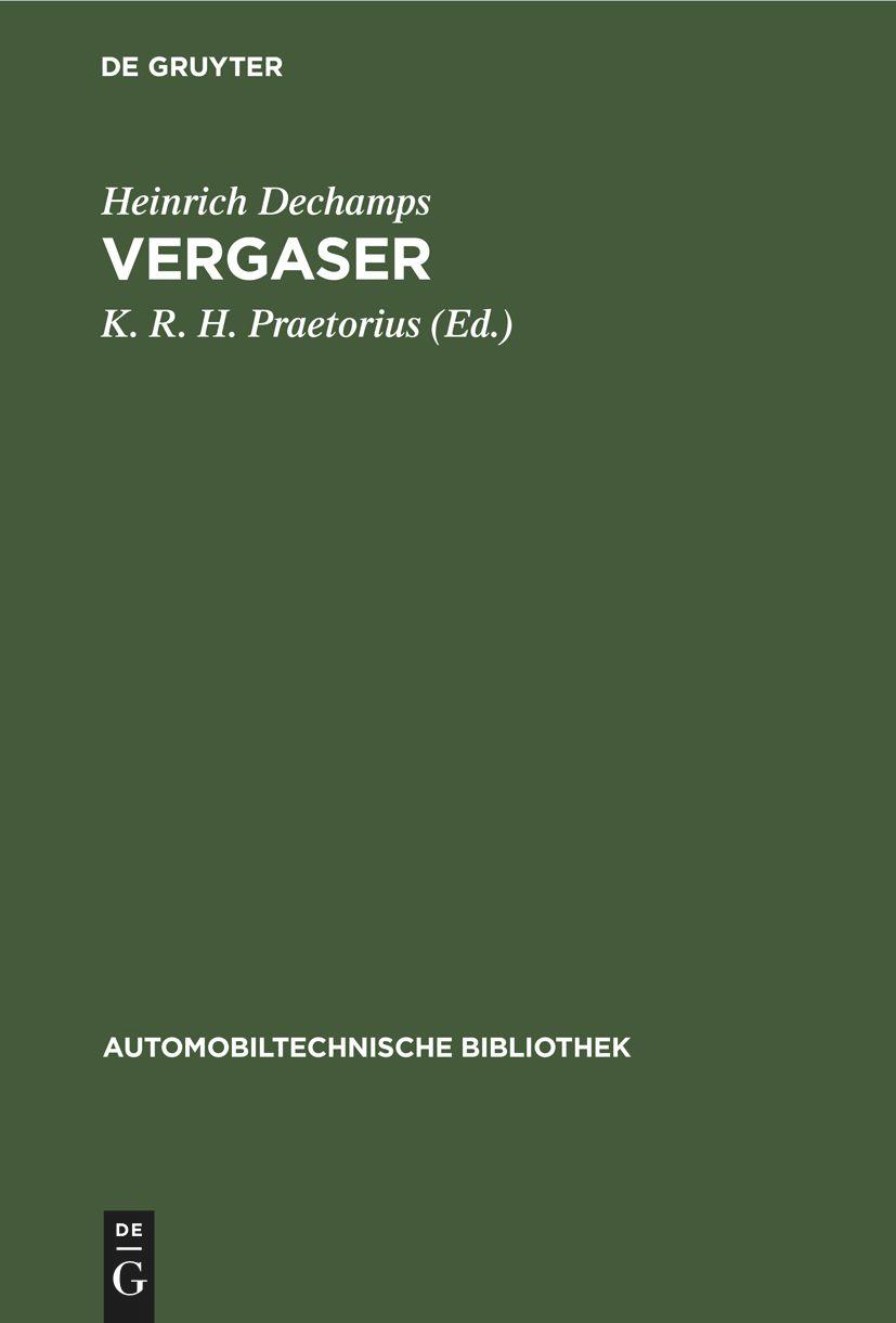 Vorderes Coverbild Vergaser