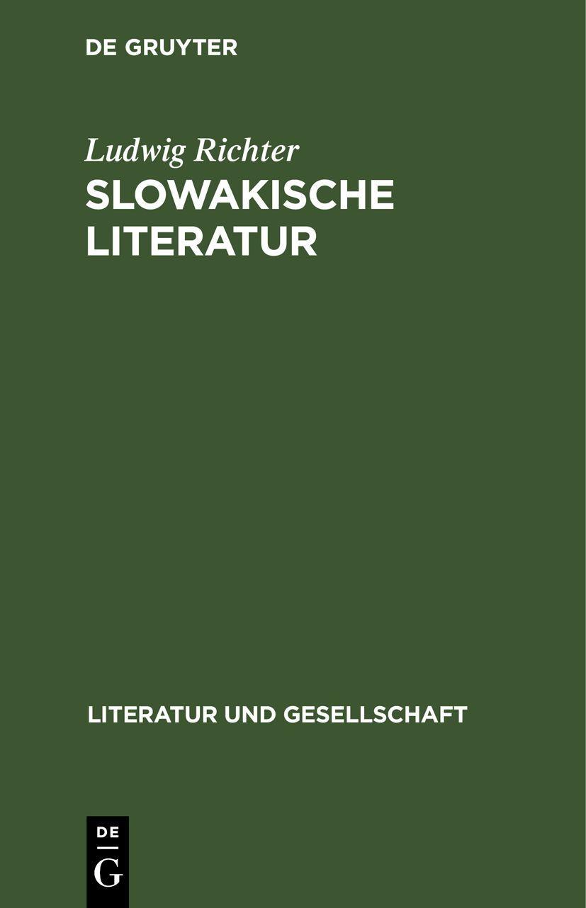 Vorderes Coverbild Slowakische Literatur