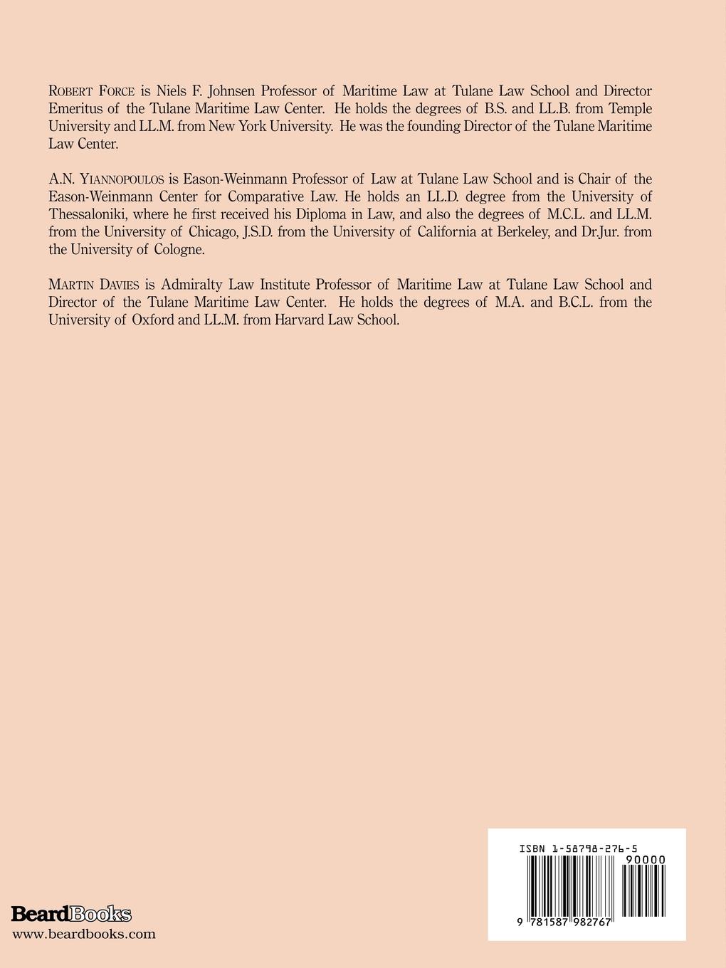 Rückseitencover Admiralty and Maritime Law, Volume 1