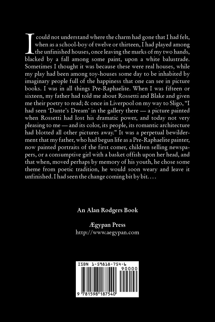 Rückseitencover Four Years by W.B.Yeats, Fiction, Fantasy, Literary, Fairy Tales, Folk Tales, Legends & Mythology