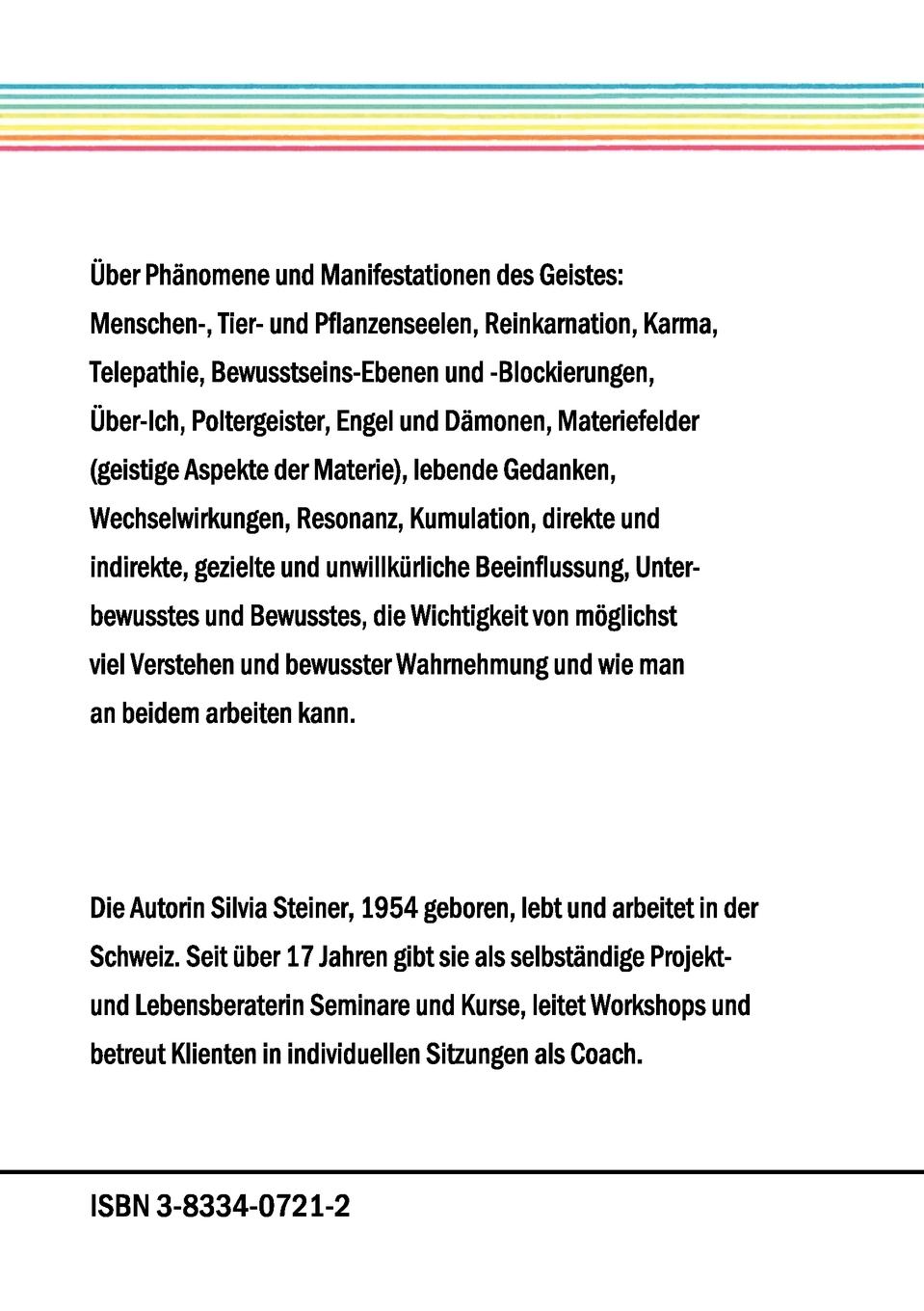 Rückseitencover Menschen, Geist und Geisterwelten