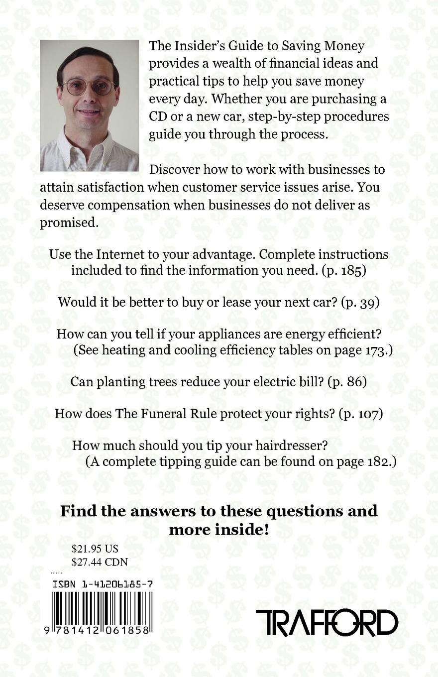 Rückseitencover The Insider's Guide to Saving Money