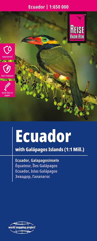 Vorderes Coverbild Reise Know-How Landkarte Ecuador, Galápagos (1:650.000 / 1.000.000)