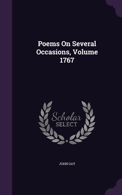 Vorderes Coverbild Poems On Several Occasions, Volume 1767